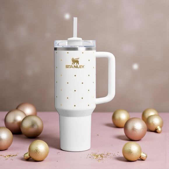 Stanley 40oz Tumbler Frost Polka Dot Target Exclusive NWT Holiday Edition - Picture 1 of 3